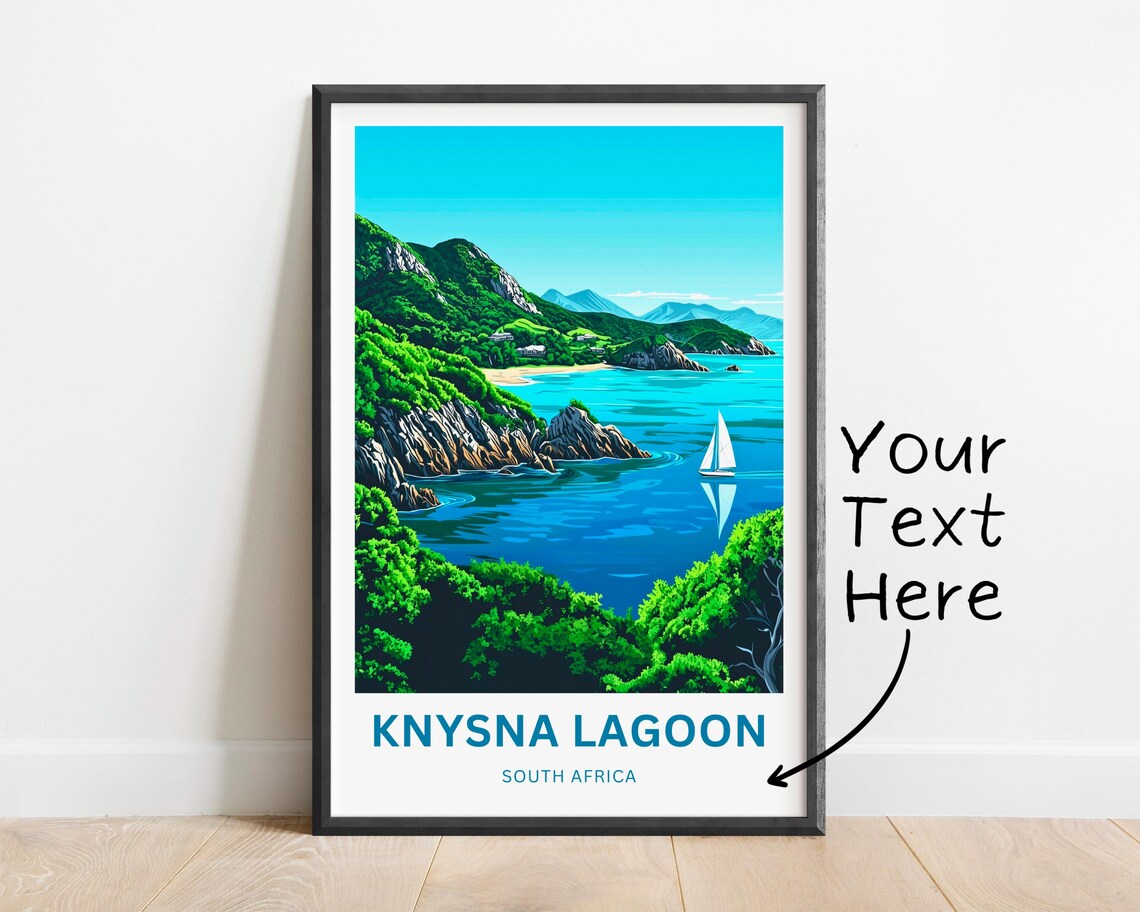 Personalized Knysna Lagoon Travel Poster, South Africa