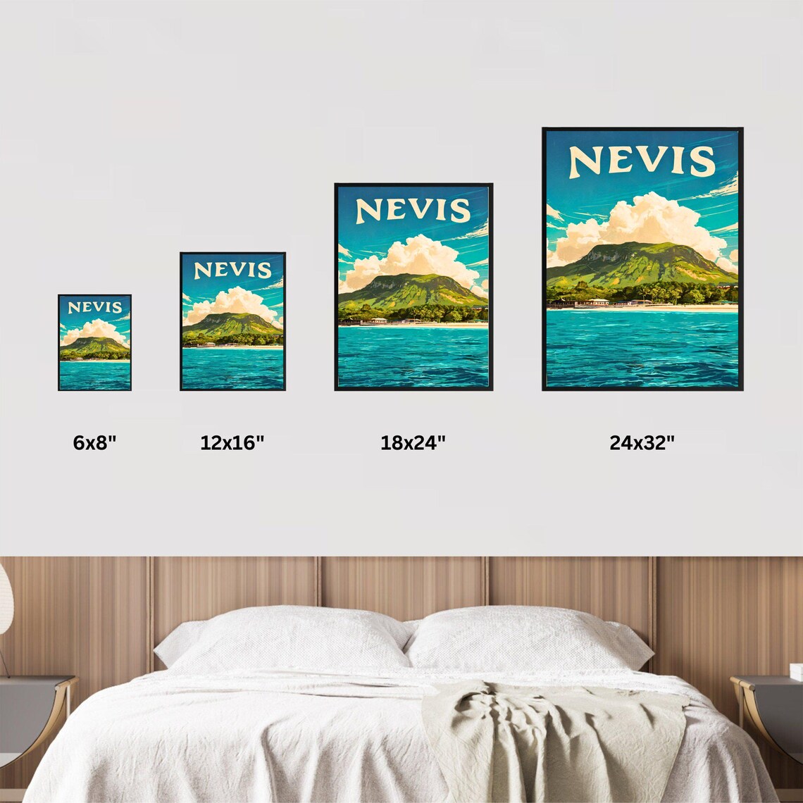 Nevis Vintage Travel Poster, Caribbean Island Art Print - Image 2