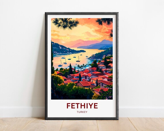 Fethiye Coastal View Travel Poster