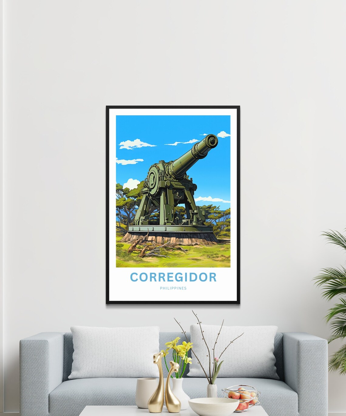 Corregidor Philippines Personalized Historic Coastal Cannon Poster - Image 3