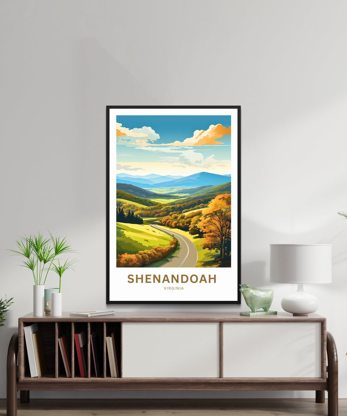 Shenandoah Virginia Personalized Autumn Valley Road Travel Poster - Image 4