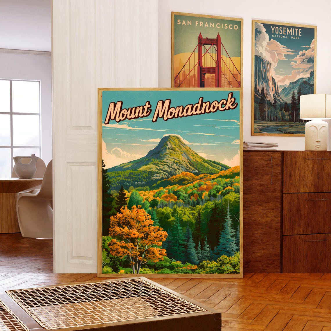 Mount Monadnock New Hampshire Fall Foliage Peak Travel Poster - Image 5