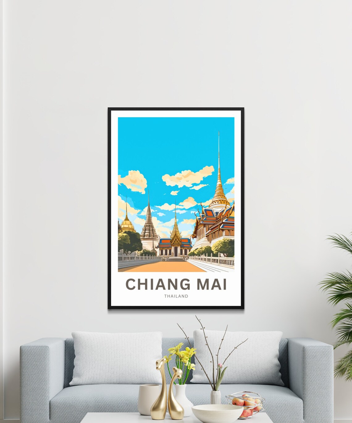 Chiang Mai Travel Poster, Thailand Wall Art - Image 3