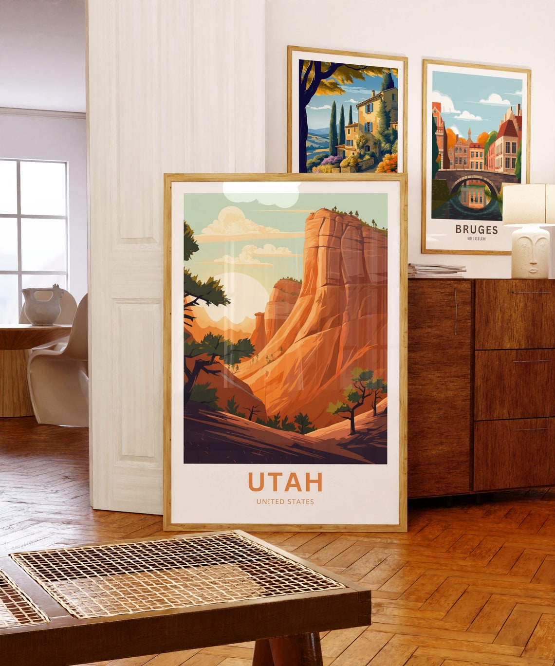 Utah Personalized Travel Poster Red Rock Cliffs Custom Name Decor - Image 5