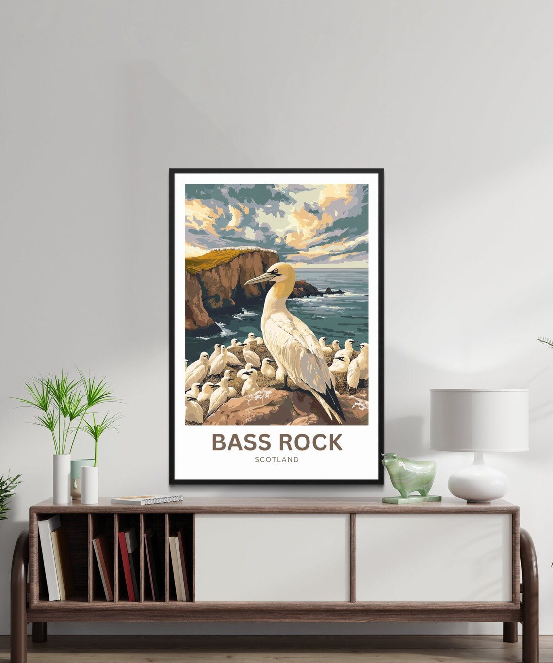 Bass Rock Scotland Gannet Seabird Colony Custom Travel Poster - Image 3