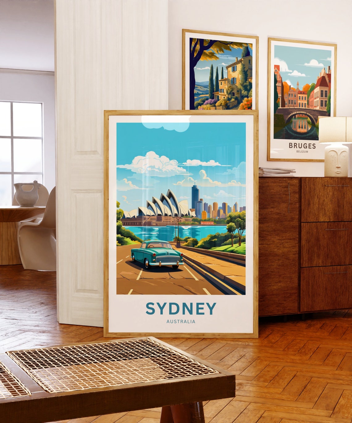 Personalized Sydney Opera House Classic Car Custom Travel Poster - Image 5