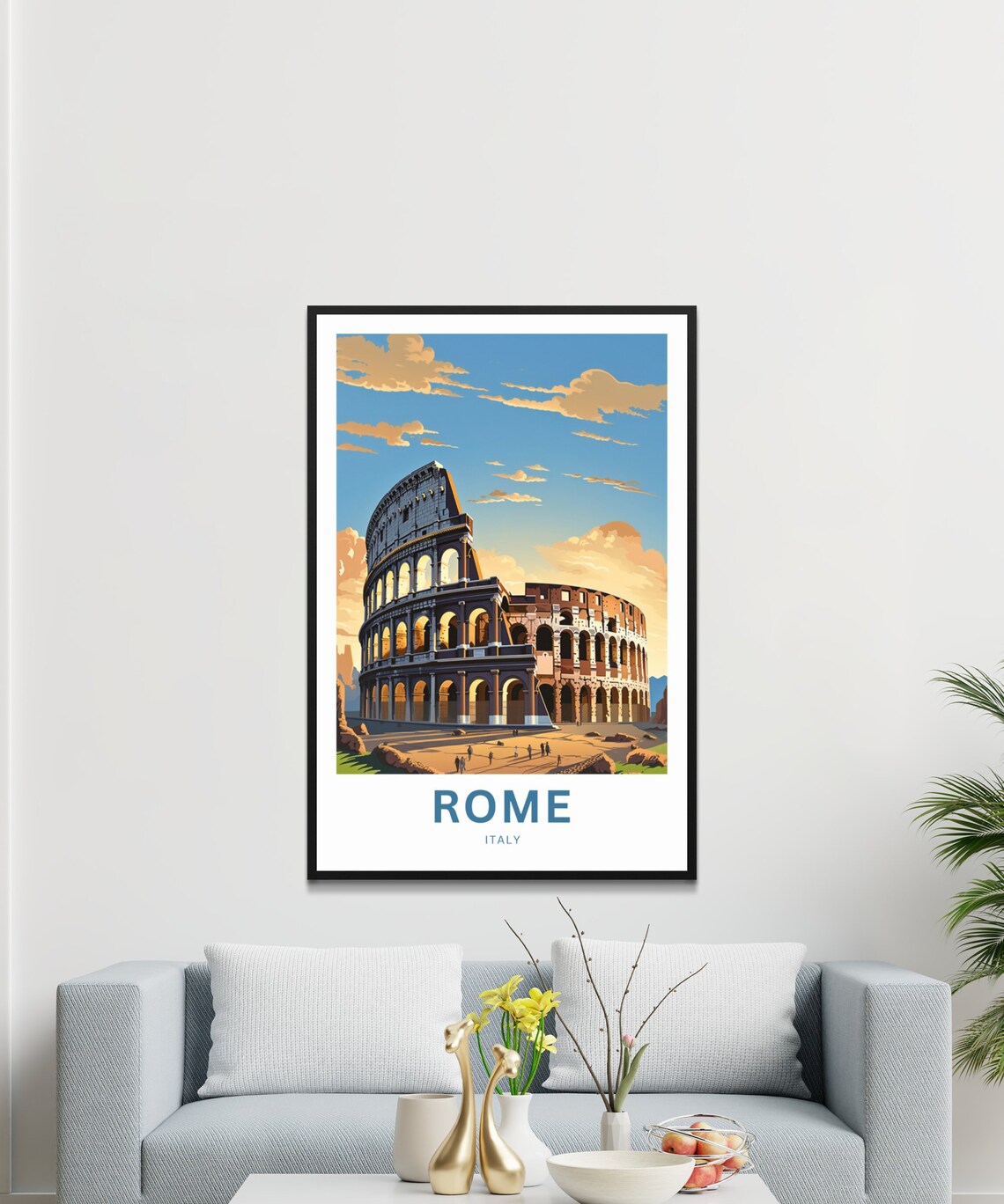Rome Italy Colosseum Sunset Ancient Landmark Vintage Travel Poster - Image 3