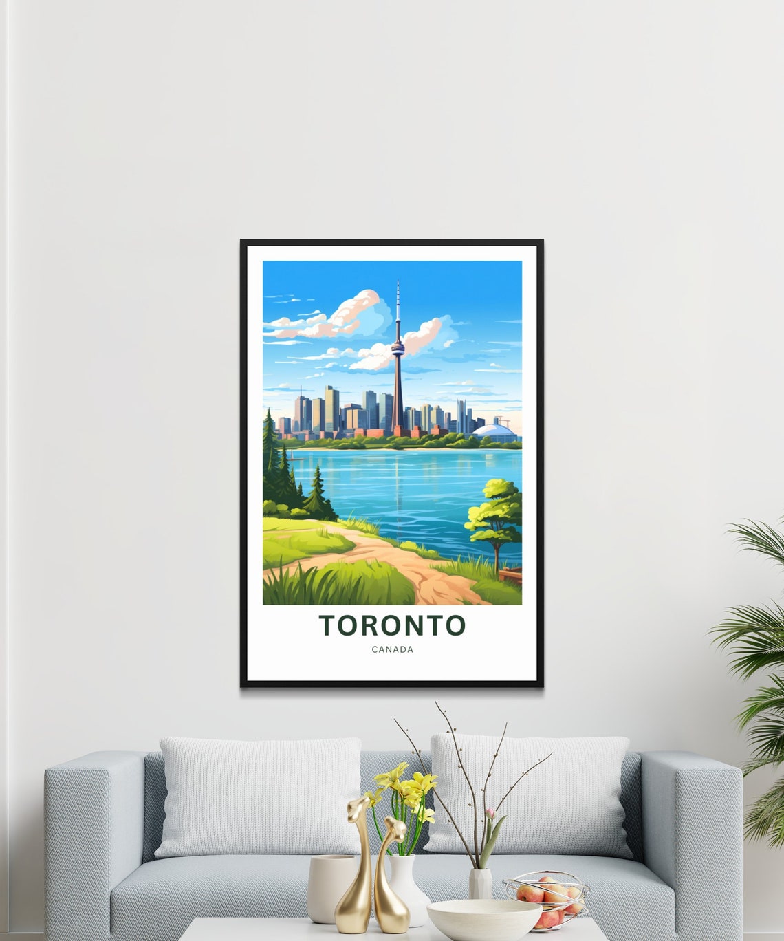 Toronto Canada CN Tower Skyline Lake Ontario Waterfront Travel Poster - Image 3