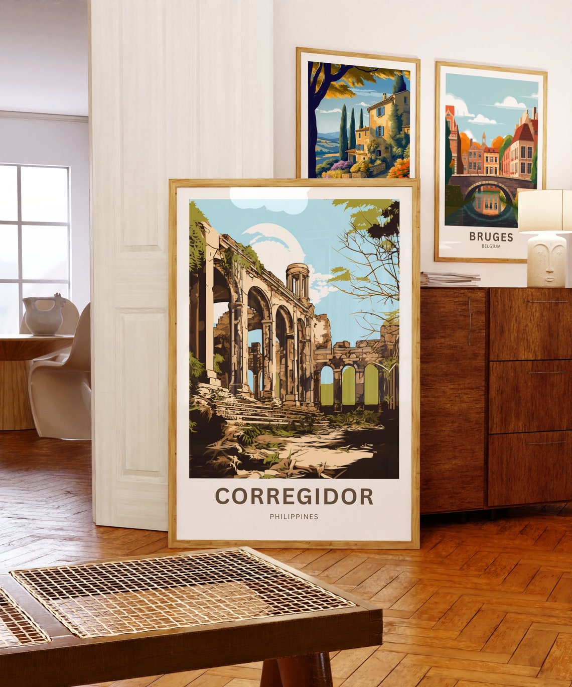 Corregidor Philippines Ancient Stone Ruins Arches Scene Poster - Image 5