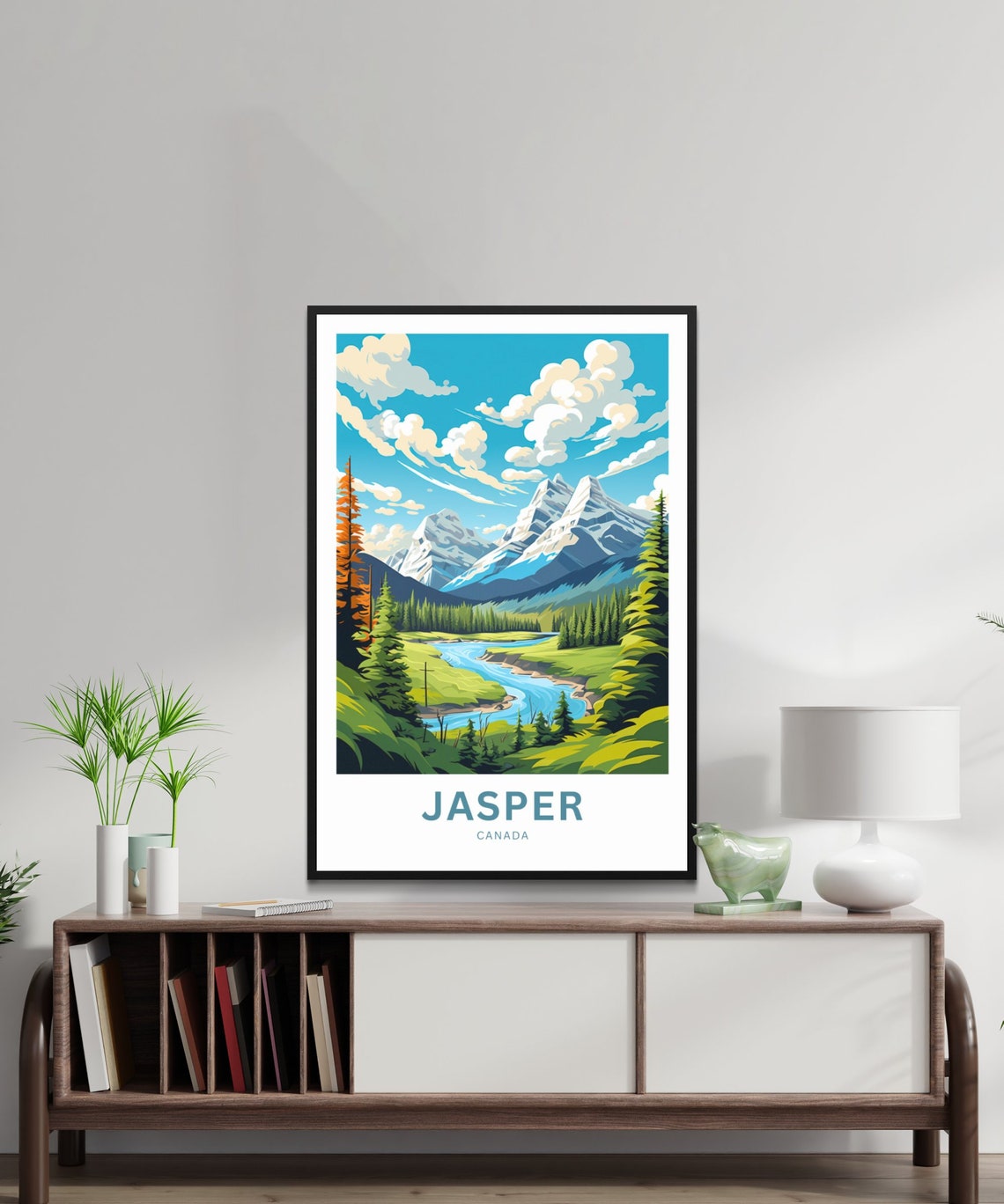 Personalized Jasper Canada Alpine Valley Mountain Views Poster - Image 3