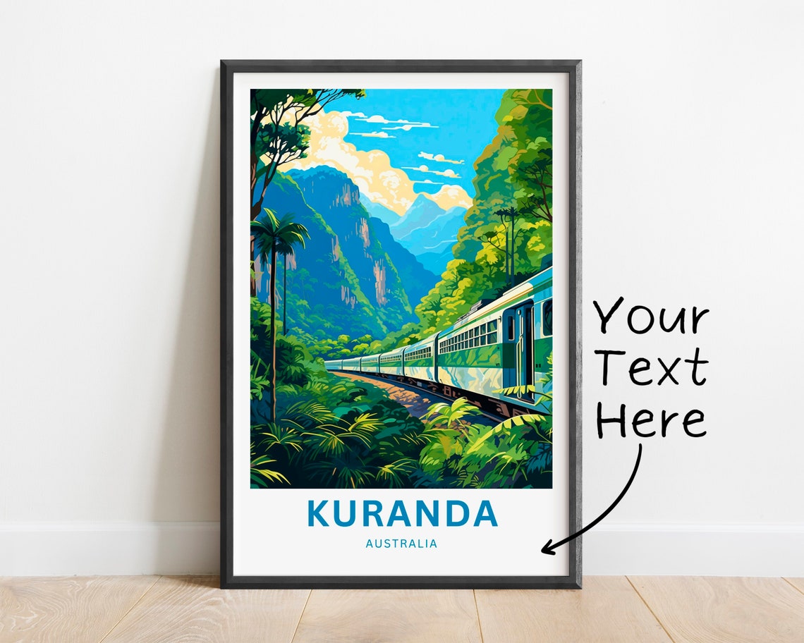 Kuranda Australia Rainforest Train Vintage Travel Poster Gorge Gift - Image 2