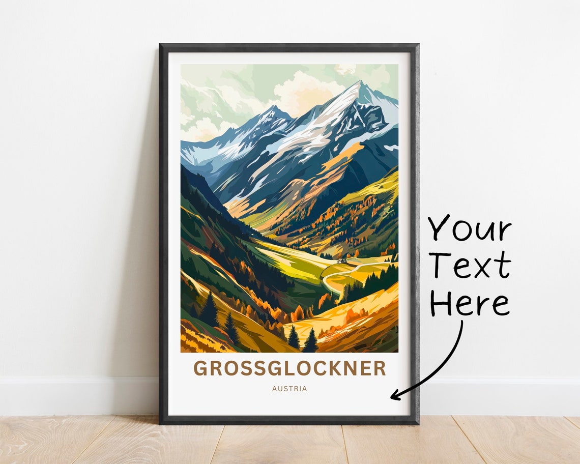Grossglockner Austria Personalized Golden Autumn Valley Poster