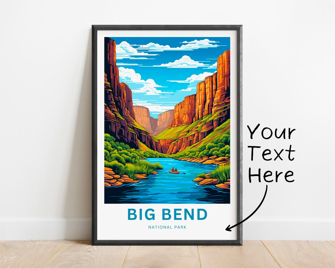 Big Bend Personalized National Park River Canyon Adventure Poster