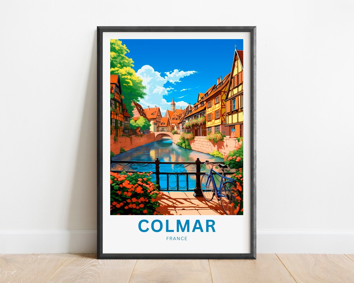 Colmar Travel Poster, France Wall Art Gift