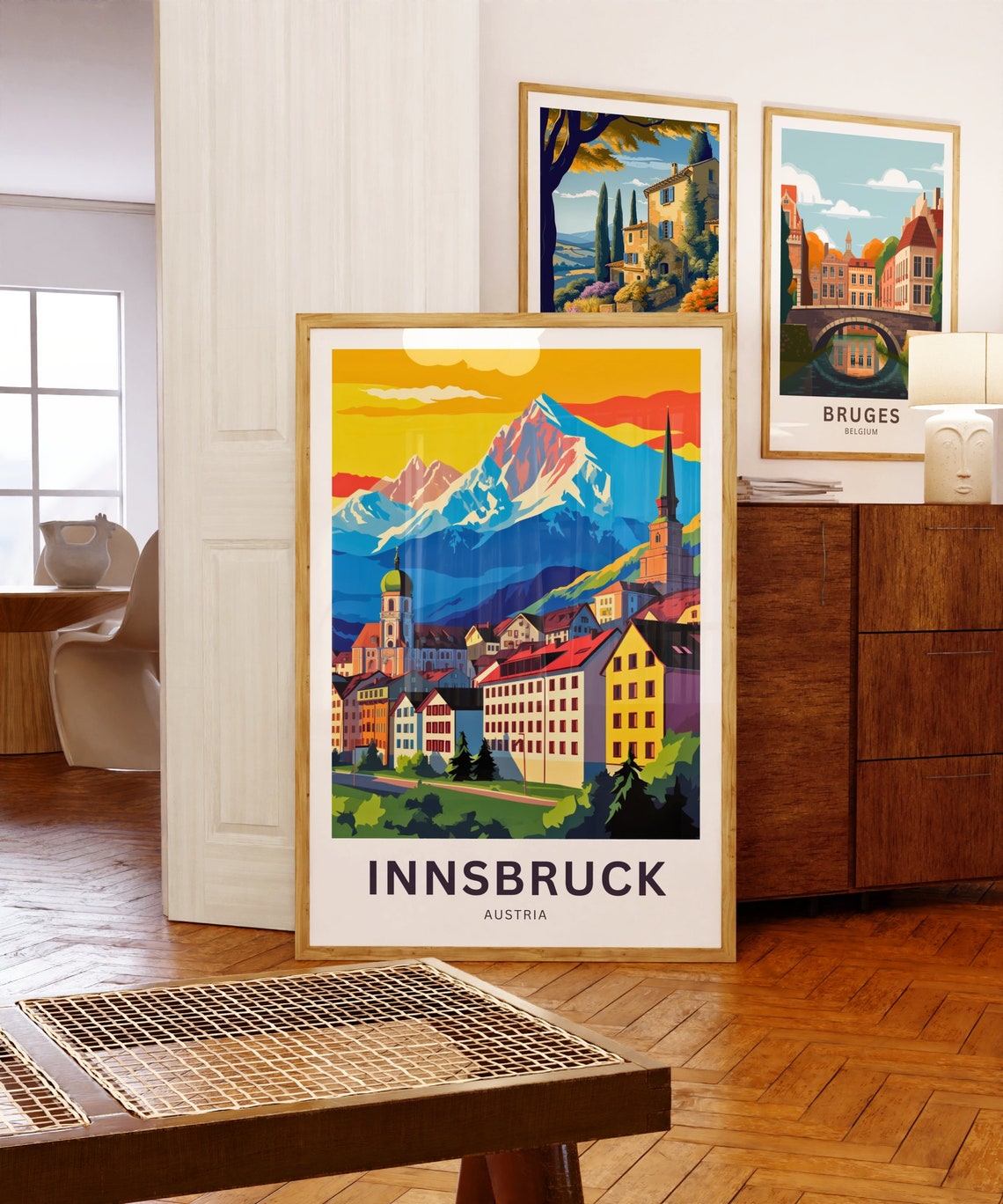 Innsbruck Austria Alpine Town Mountains Personalized Travel Poster - Image 5