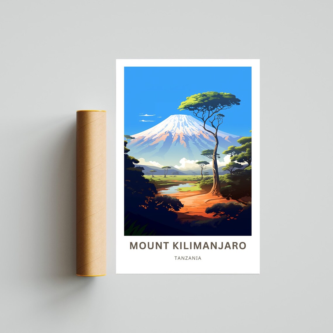 Personalized Mount Kilimanjaro Poster, Tanzania Wall Art - Image 4