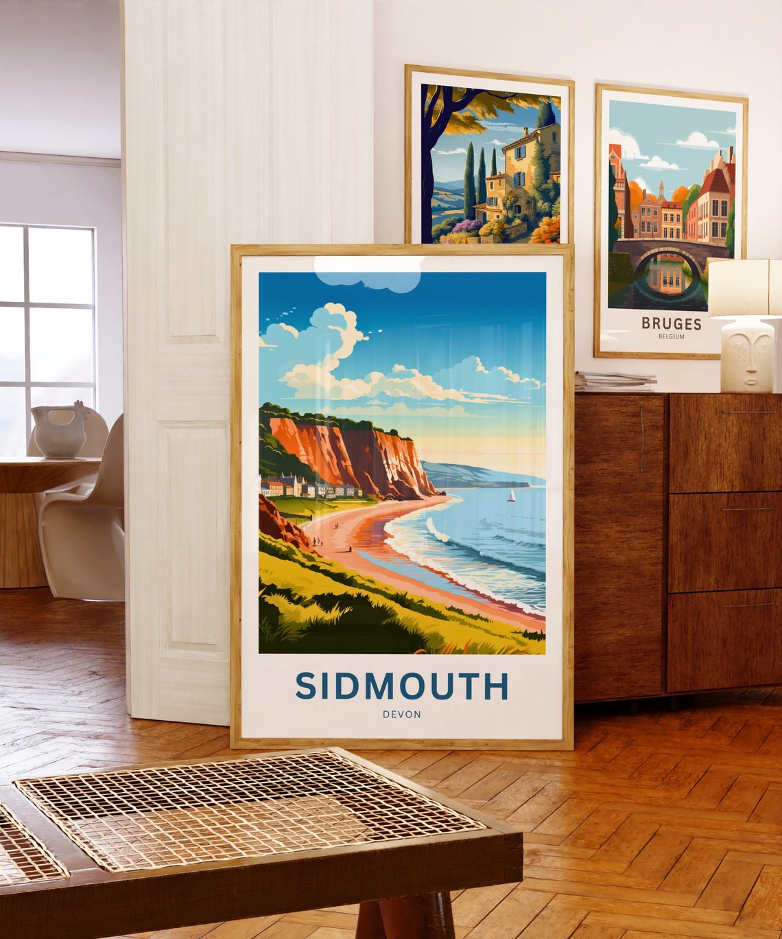 Personalized Sidmouth Devon Curved Bay and Seaside Town Poster - Image 5