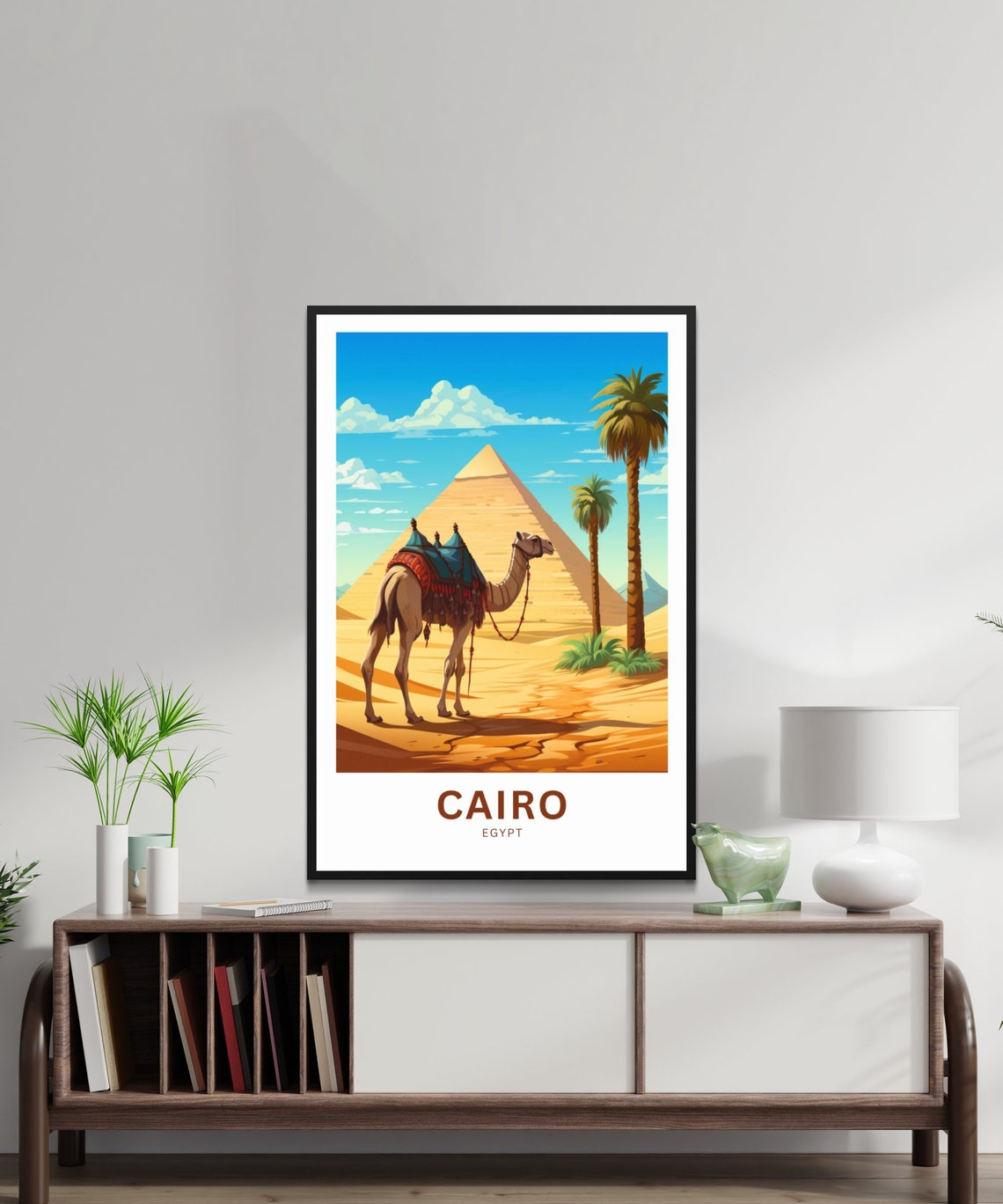 Personalized Cairo Travel Print Cairo Poster Egypt Wall Art Framed Present Gift Egypt Present - Image 2