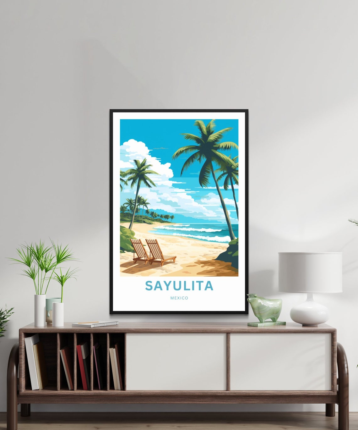 Personalized Sayulita Travel Print Sayulita Poster Mexico Wall Art Framed Present Gift Mexico Present - Image 2