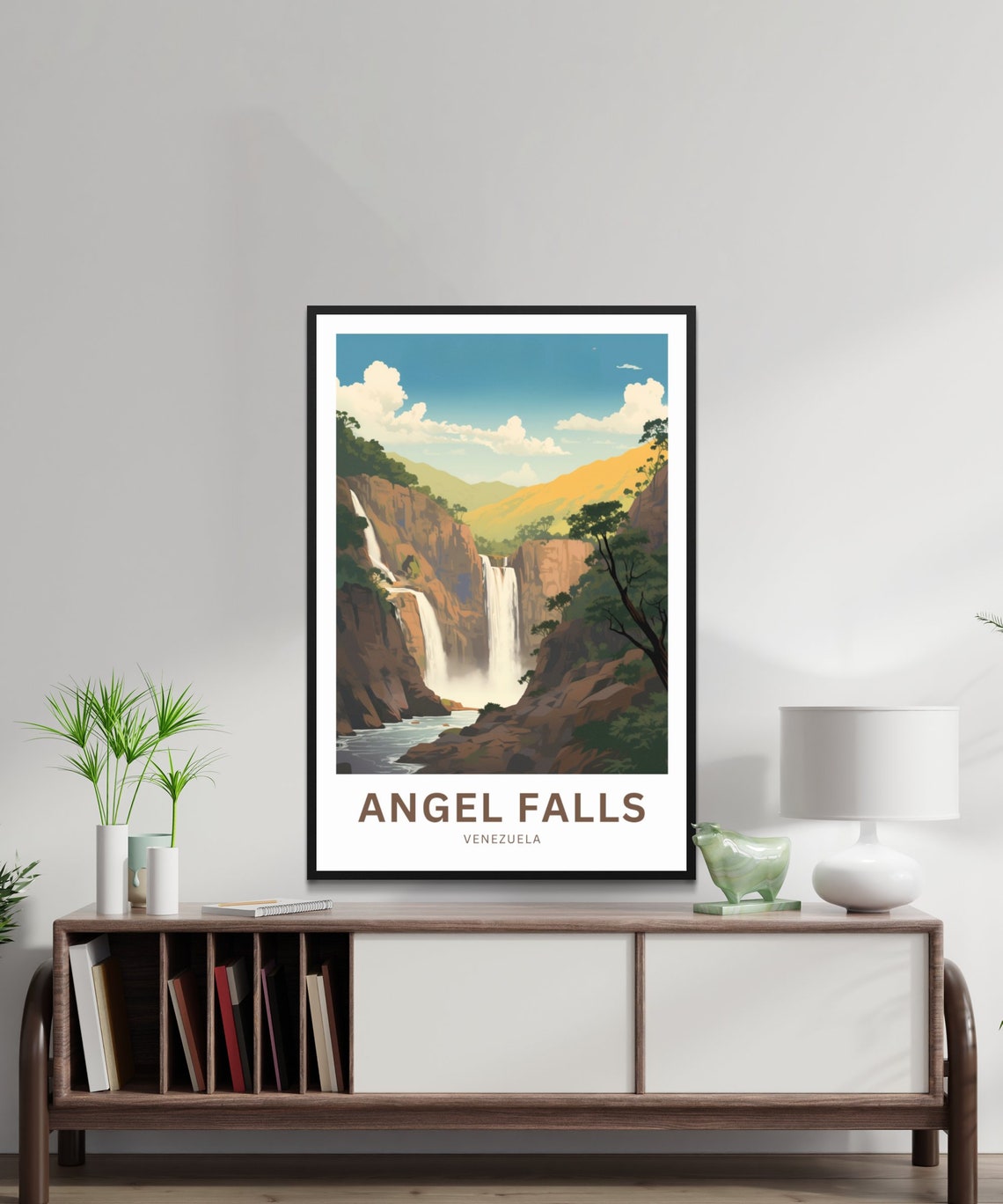 Angel Falls Venezuela Towering Canyon Waterfall Travel Poster - Image 2