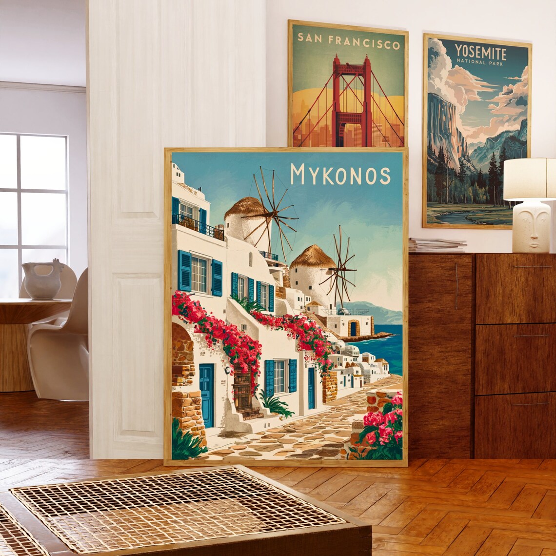 Mykonos Vintage Greece Wall Art Print - Image 5