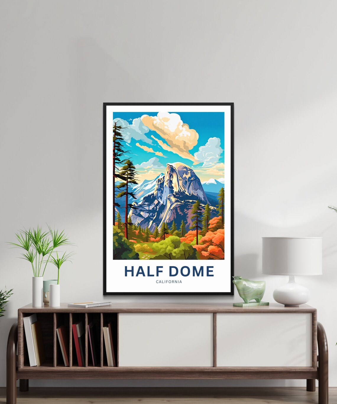 Personalized Half Dome Travel Poster, California Wall Art - Image 2