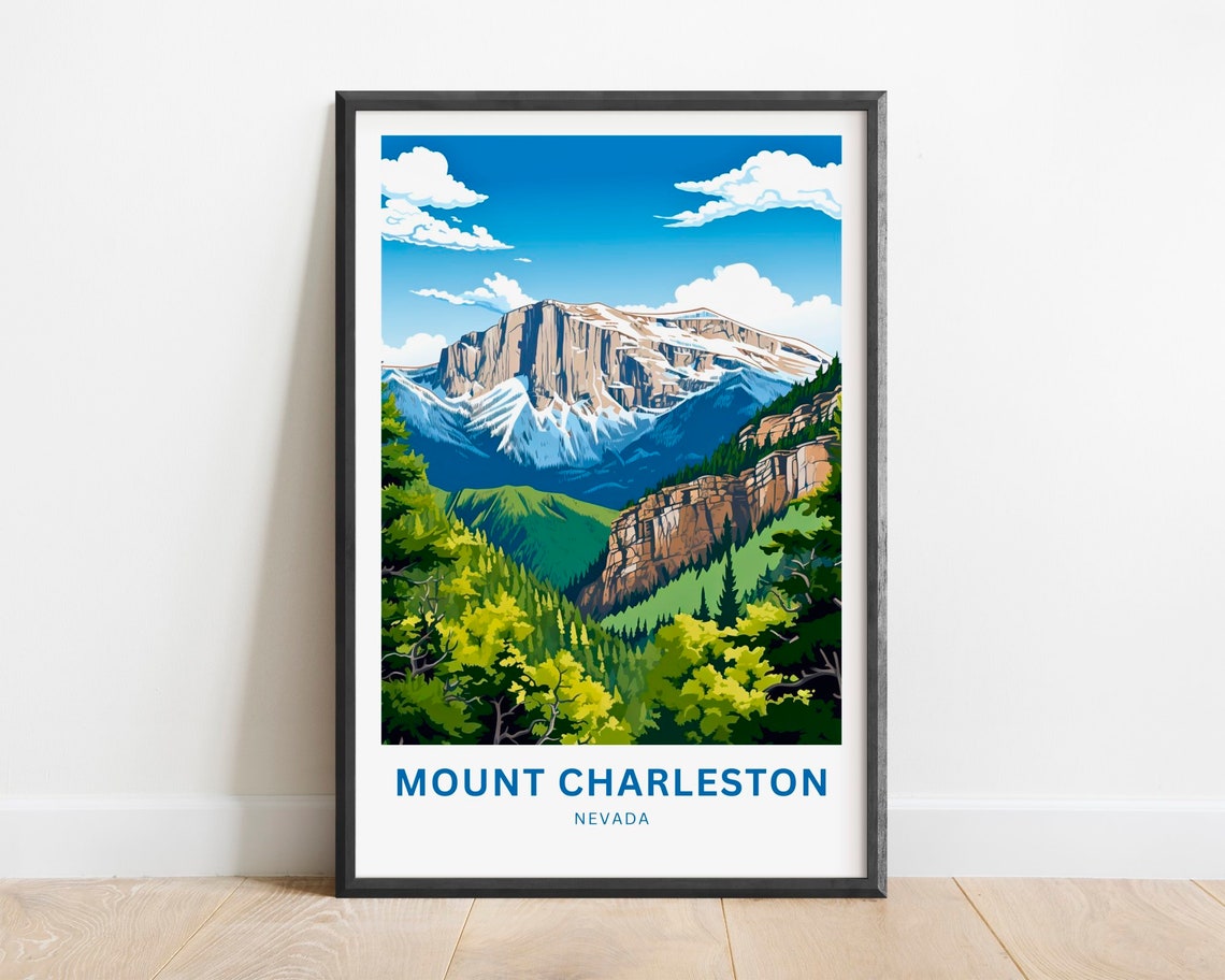 Mount Charleston Nevada Rocky Summit above Forest Ridge Poster