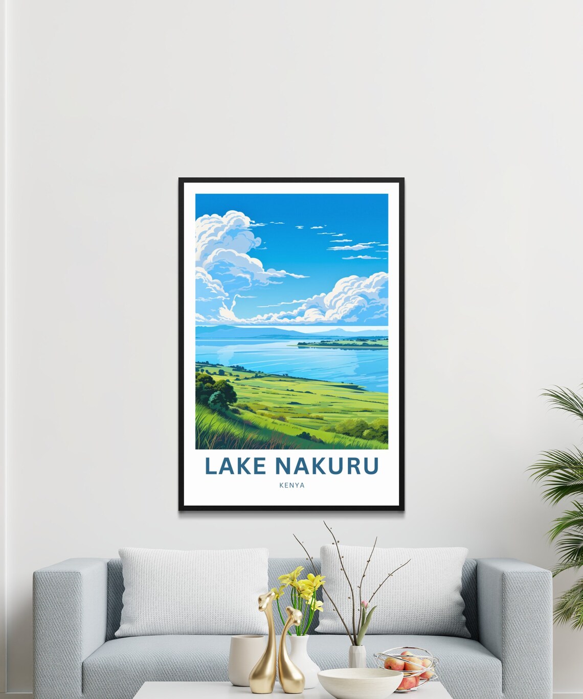 Lake Nakuru Kenya Vivid Blue Water Wide African Panorama Poster - Image 3