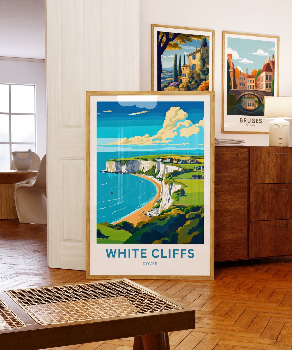 White Cliffs of Dover Personalized Chalk Cliffs Beach Travel Poster - Image 5