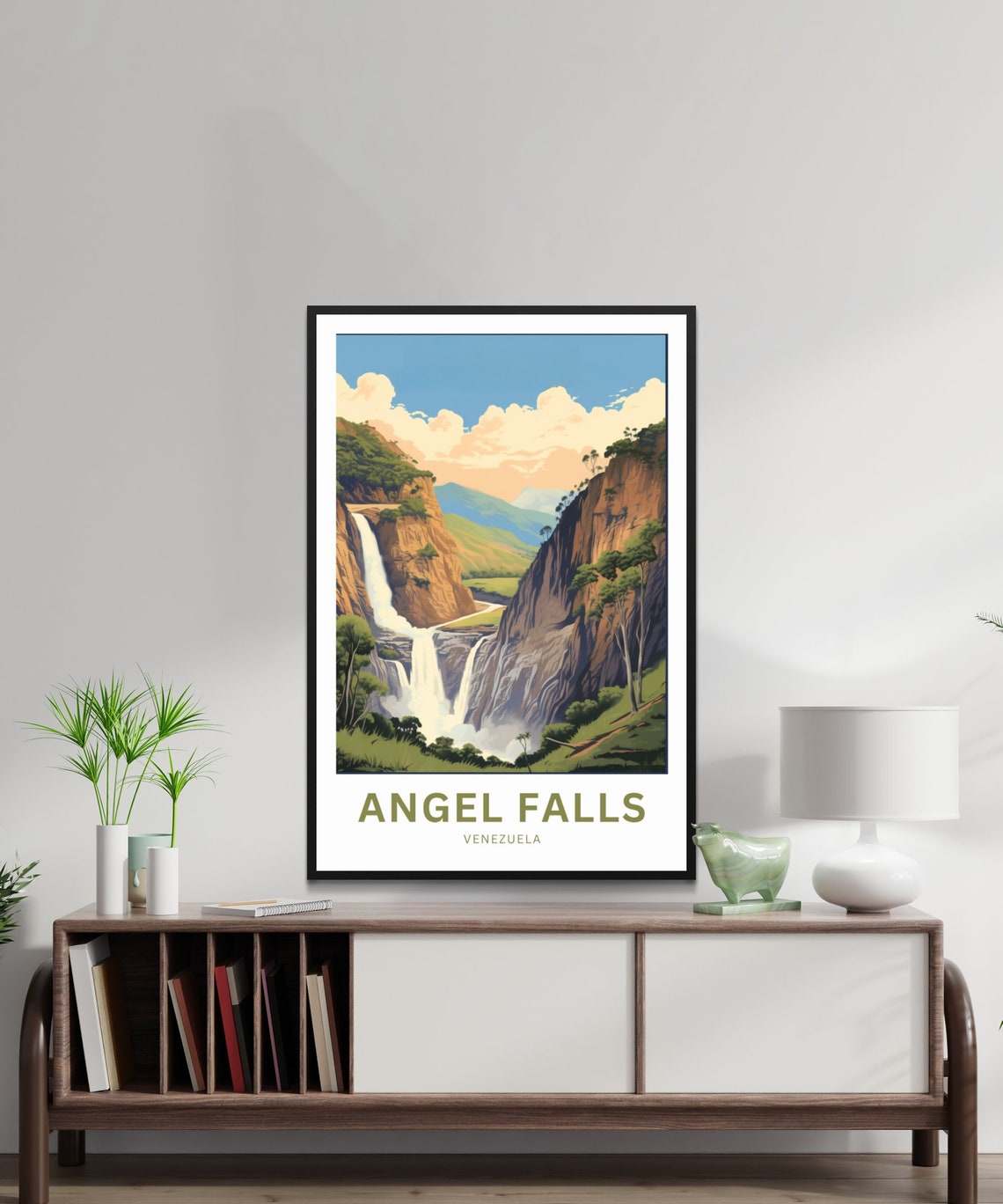 Angel Falls Venezuela Thundering Jungle Waterfall View Poster - Image 2