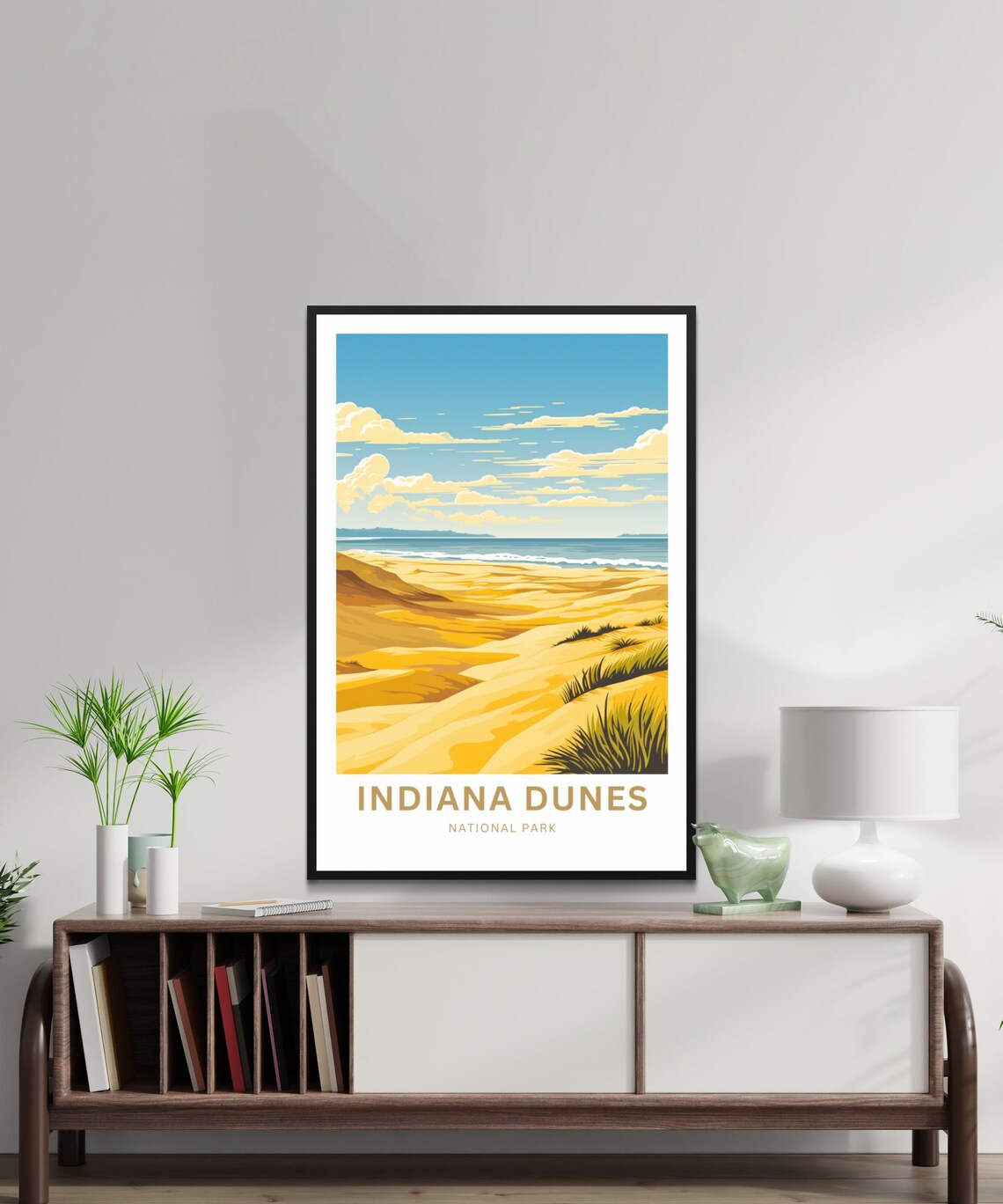 Indiana Dunes National Park Golden Dunes Lake Michigan Shore Poster - Image 3