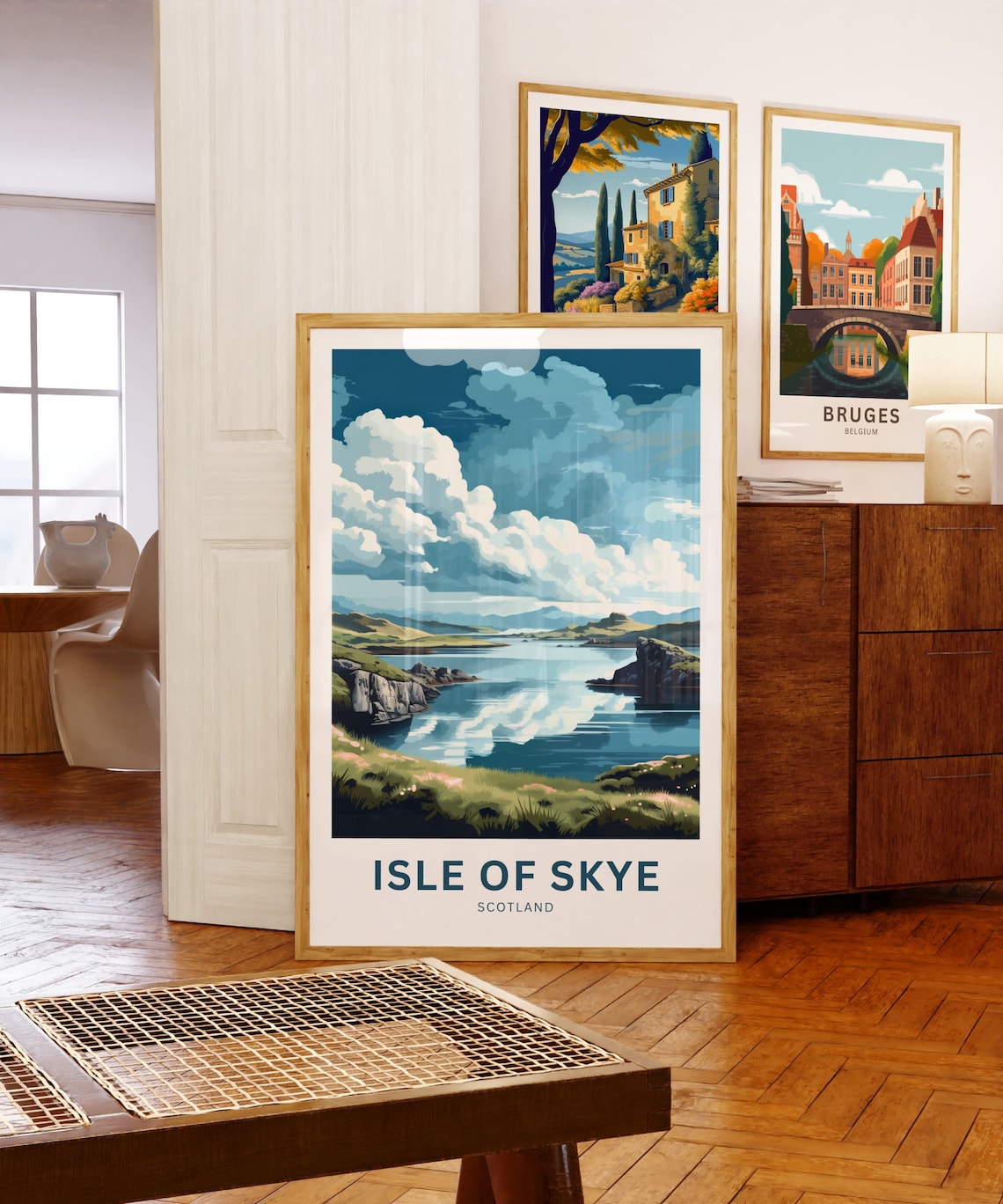 Isle of Skye Scotland Rocky Loch Personalized Custom Text Poster - Image 5