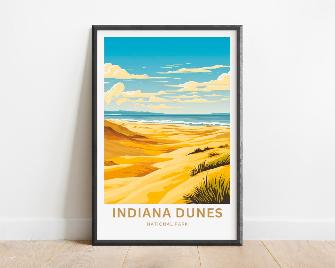 Personalized Indiana Dunes National Park Custom Text Dune Shore Poster - Image 2