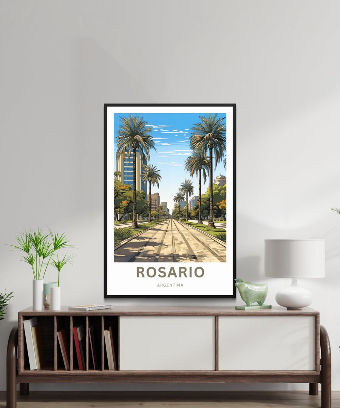 Personalized Rosario Argentina Palm Avenue City Boulevard Poster - Image 2