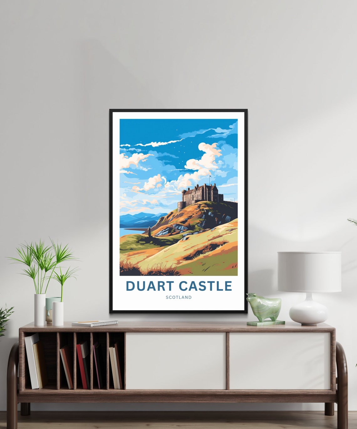 Duart Castle Scotland Rocky Headland Sunset View Travel Poster - Image 3