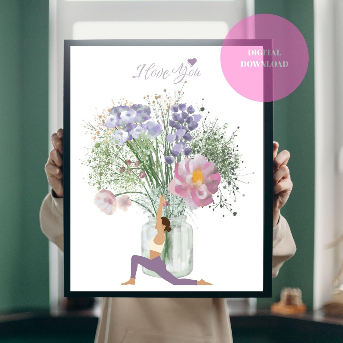 Mother's Day Yoga Meditation Art Print