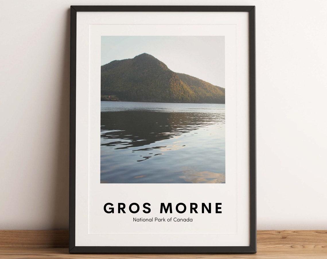 Gros Morne National Park Canada Mountain Lake View Travel Poster