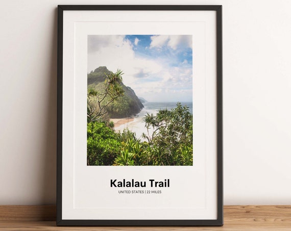 Kalalau Trail United States Dramatic Ocean Cliffs Beach View Poster