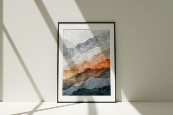 Modern Neutral Abstract Painting Wall Art Poster Watercolor Colorful Illustration Nature Minimalist Decor Bedroom Artwork