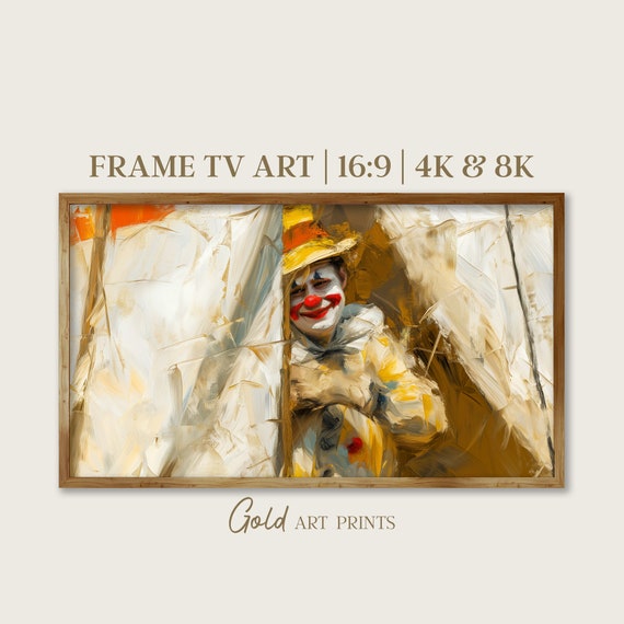 4k 8k Vintage Colorful Clown Tent Circus Art For Frame Tv Elegant Artistic Home Gift Gap24008