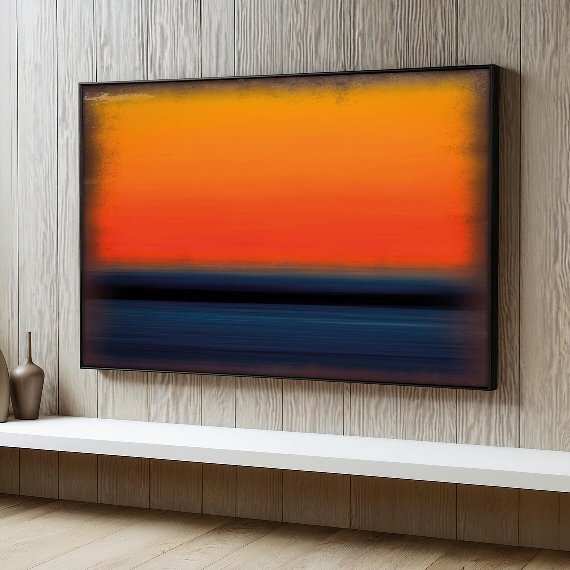 Mark Rothko Abstract Orange And Blue Art Print
