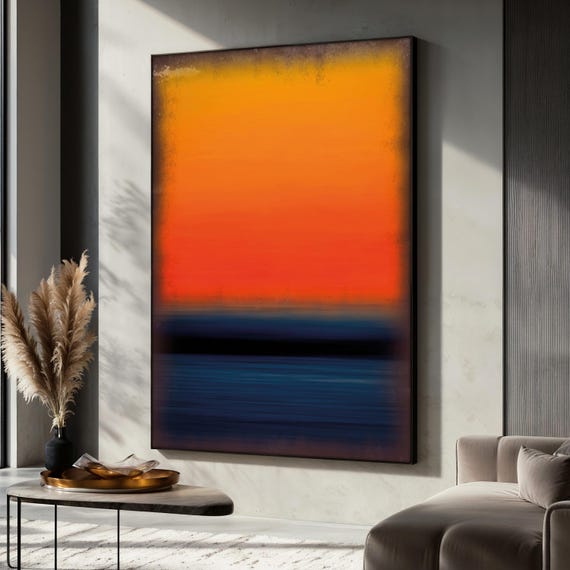 Mark Rothko Sunset Tones Abstract Art Print