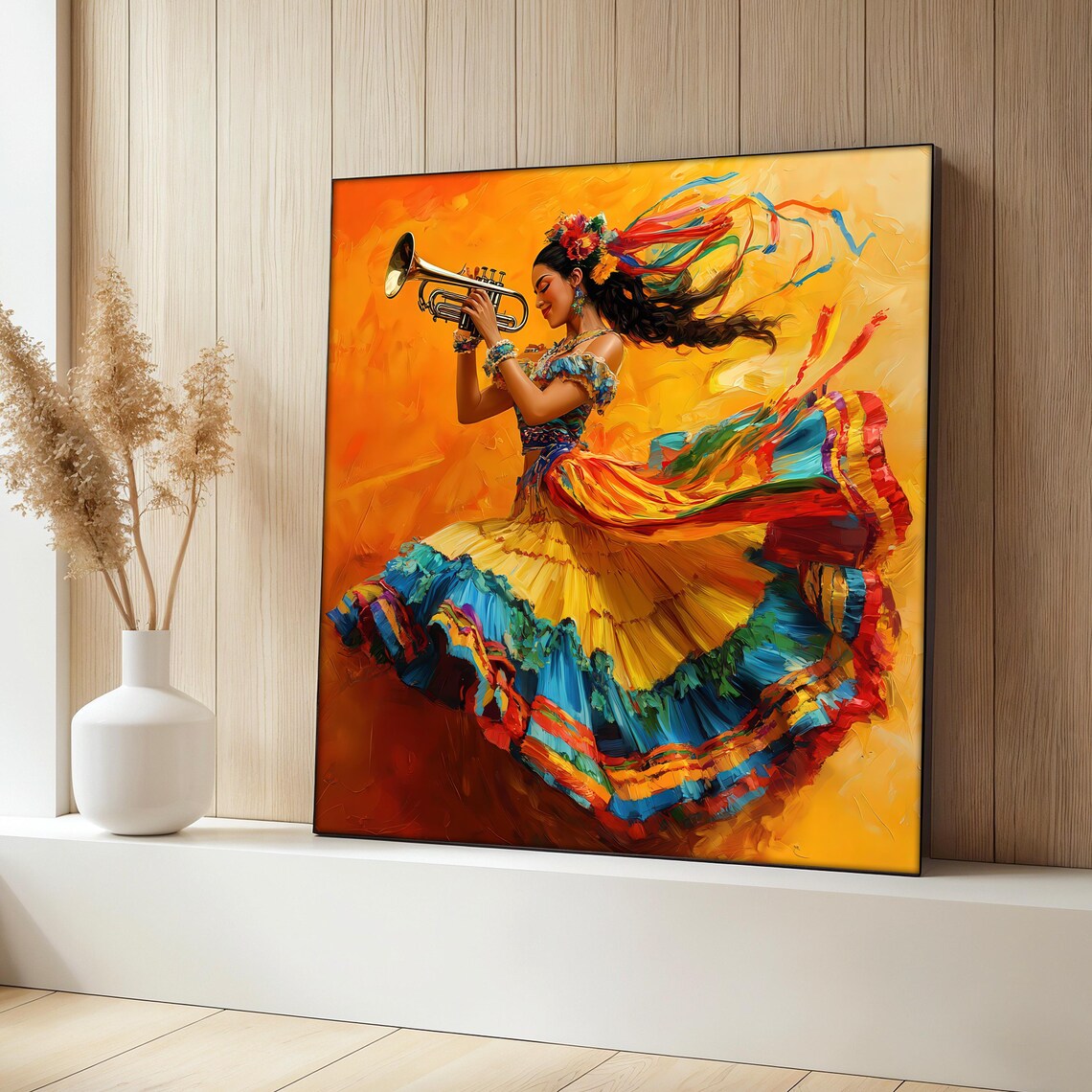 Colorful Latin Woman, Vibrant Music Lovers Gift