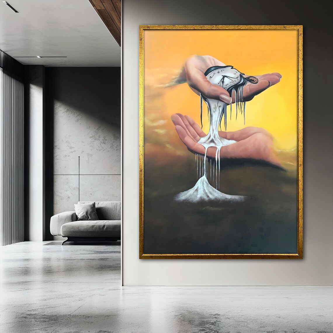 Salvador Dali Melting Clock, Surreal Artwork - Image 3