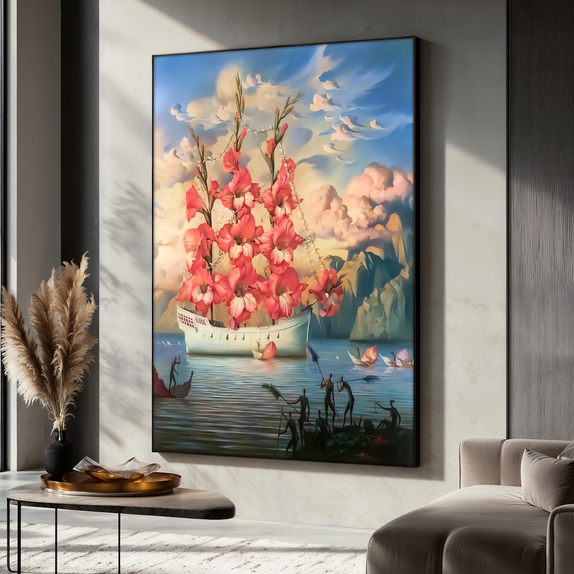 Vladimir Kush Fantasy Floral Ship On Water