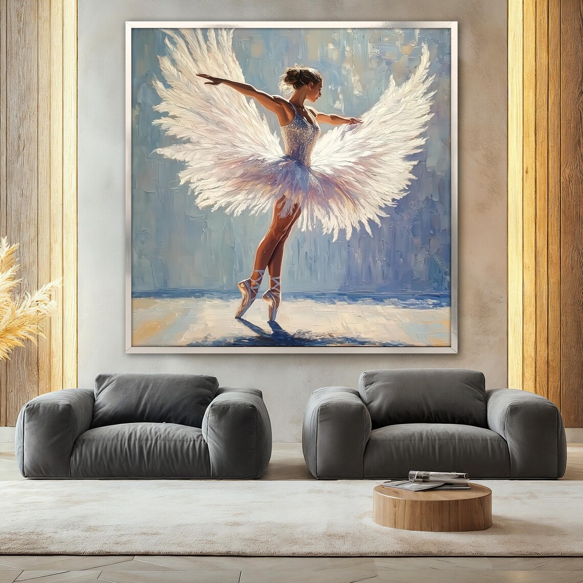 Elegant Ballerina Painting, Ballet Dancer Decor - Image 2