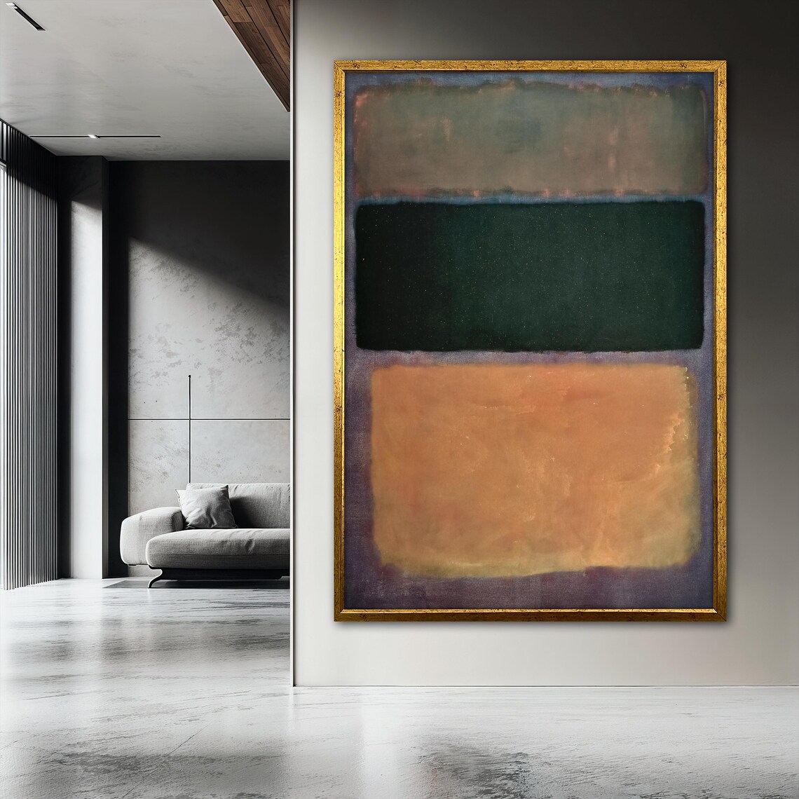 Mark Rothko Moody Abstract Wall Art, Earth Tones - Image 3