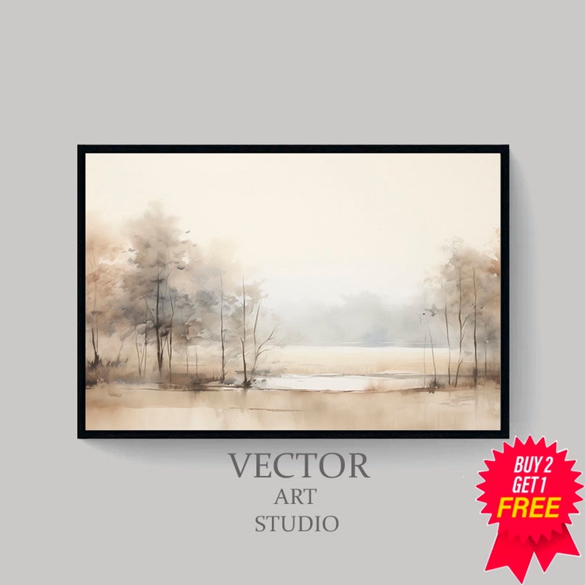 Summer Sunset Landscape Painting Frame Tv Art Easter Watercolour Tv Decor Vintage Style Spring Country Muted Scenery Screensaver - Image 4