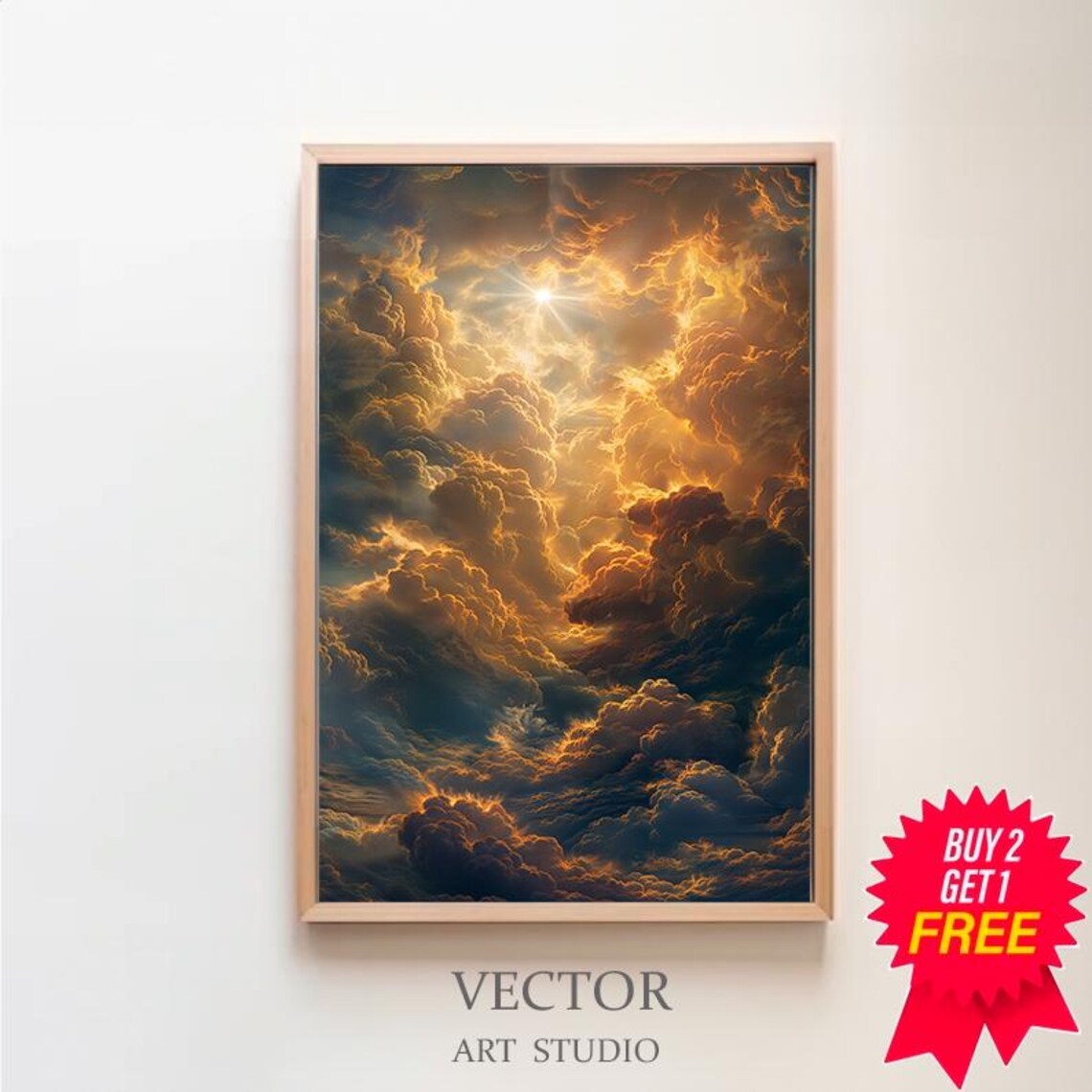 Celestial Sun Art Print, Dark Academia Vintage
