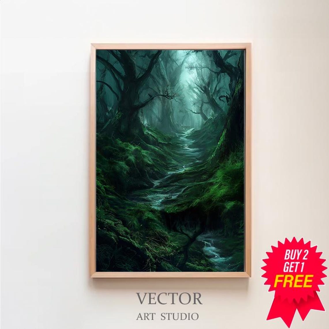 Creepy Swamp Print Southern Gothic Art Poster Print Dark And Moody Gothic Home Decor